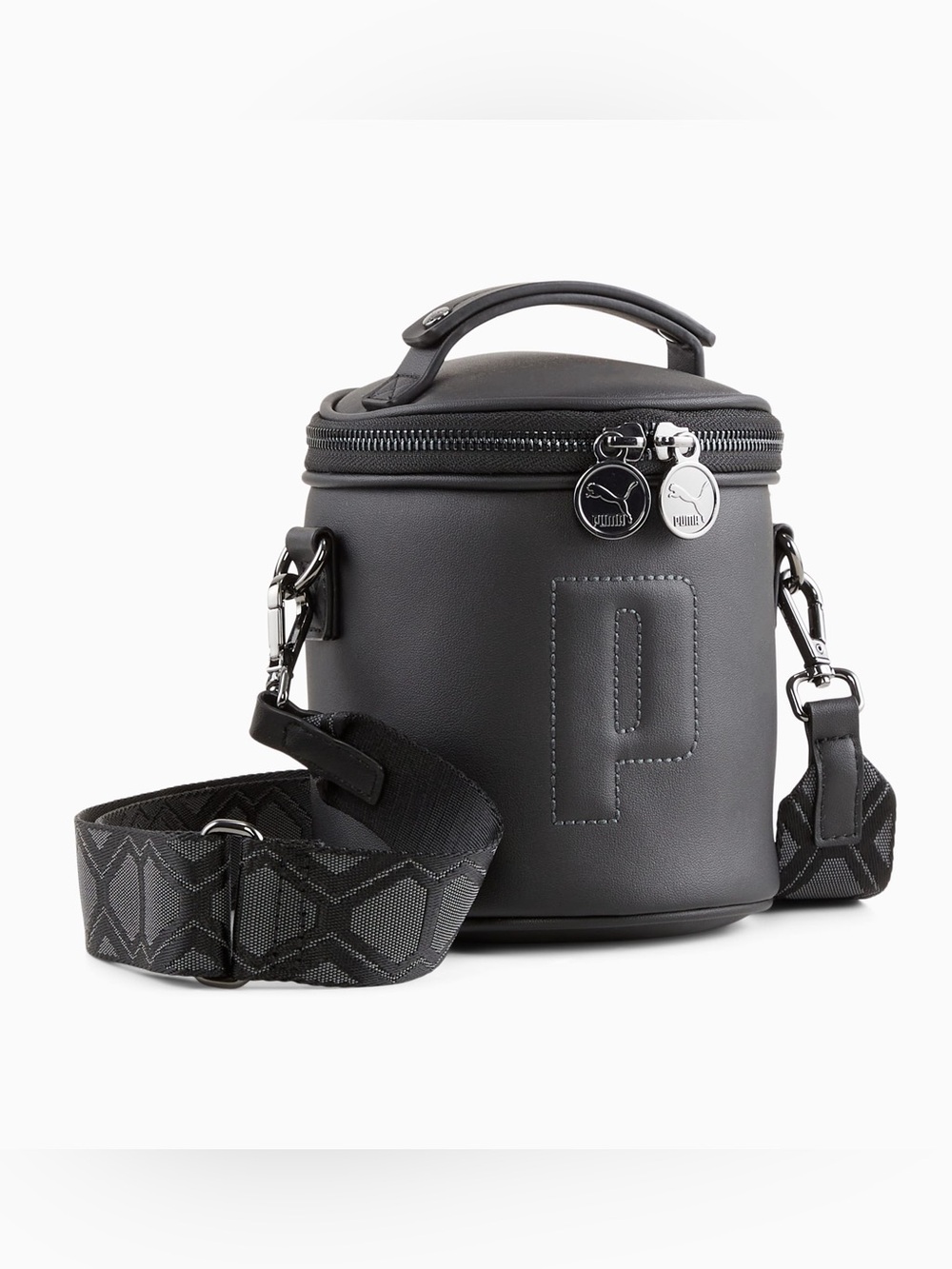 Puma Sense Bucket Bag Black with Patterned Strap